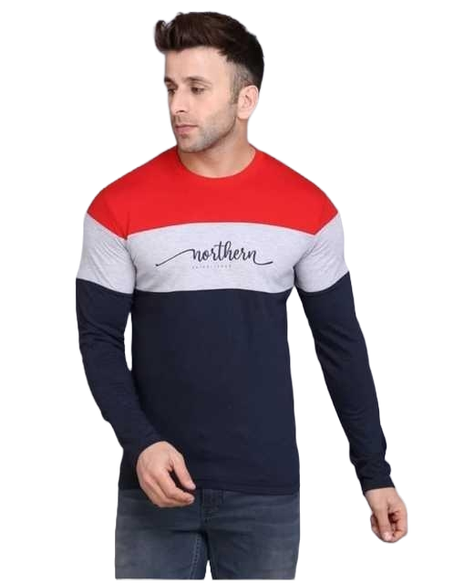 Best Hot Selling Cotton Blend Full Sleeves T-Shirt For Men (Multicolor, M) (R-91)
